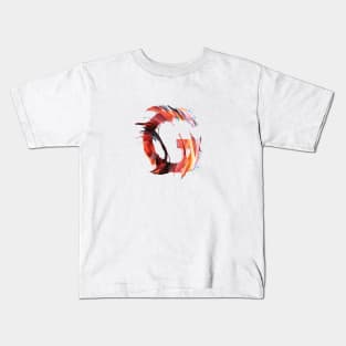 Colorful Painted Initial Letter G Kids T-Shirt